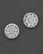 Diamond Pave Earrings In 18k White Gold, 1.0 Ct. T.w. - 100% Exclusive