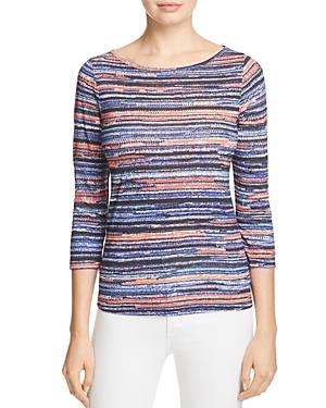 Three Dots Abstract Stripe Top