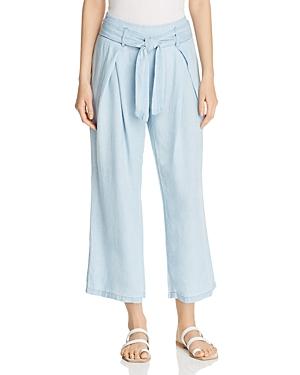 Billy T Chambray Wide-leg Cropped Pants