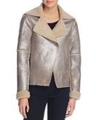 Velvet By Graham & Spencer Metallic Sherpa Coat