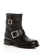 Jimmy Choo Women's Youth Leather Moto Boots