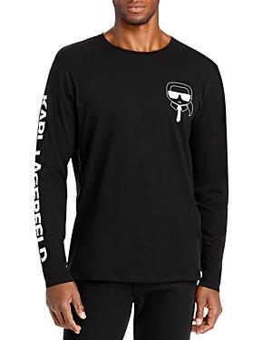 Karl Lagerfeld Paris Long Sleeve Logo Tee