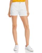 Jen7 7 For All Mankind Roll-hem Shorts In White