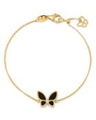 Roberto Coin 18k Yellow Gold Onyx & Diamond Butterfly Chain Bracelet - 100% Exclusive