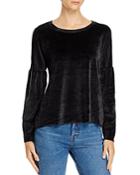 Goldie Velour Drop-shoulder Sweatshirt