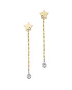 Meira T 14k White And Yellow Gold Diamond Star Drop Earrings