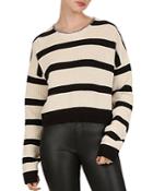 The Kooples Chain-trimmed Striped Sweater