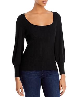T Tahari Blouson Sleeve Cable Knit Sweater