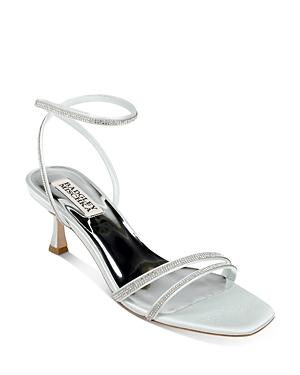 Badgley Mischka Women's Ultra Rhinestone Kitten Heel Sandals