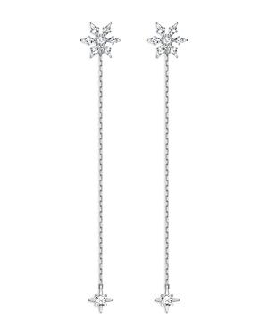Swarovski Magic Crystal Convertible Snowflake Chain Drop Earrings