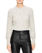 Sandro Soyeux Cropped Cable-knit Sweater