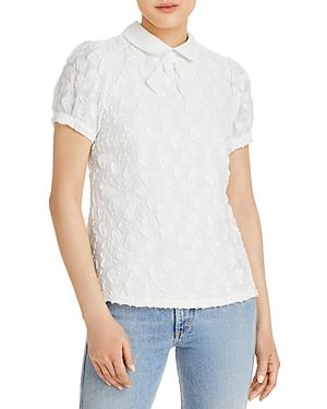 Karl Lagerfeld Paris Burnout Heart Print Top