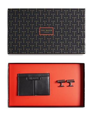 Ted Baker Samset Cuff Links & Card Holder Set
