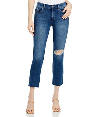 Dl1961 Mara Distressed Straight Leg Jeans In Mid