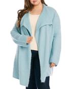 Karen Kane Plus Draped Open Front Cardigan
