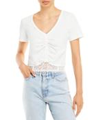 Jonathan Simkhai Aida Lace Ruched Tops