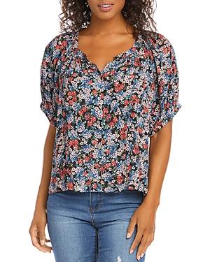 Karen Kane Short Sleeve Peasant Top