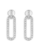 Dinh Van 18k White Gold Maillon Diamond Drop Earrings