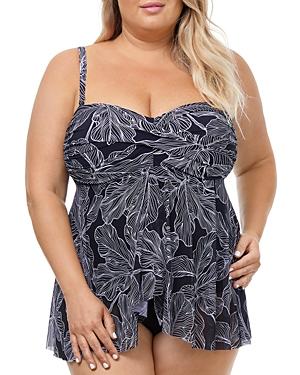 Profile By Gottex Tummy Control Draped Swimsuit