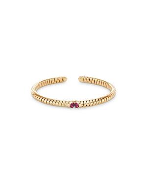 Marina B 18k Yellow Gold Trisolina Ruby Cuff Bracelet