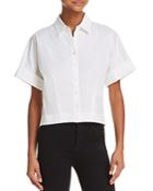 Theory Cropped Button-down Shirt