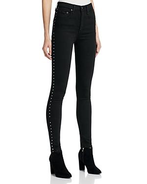 Rag & Bone/jean Dive Skinny Jeans In Studded Black