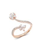 Bloomingdale's Diamond Flower Bypass Ring In 14k Rose Gold, 0.70 Ct. T.w. - 100% Exclusive