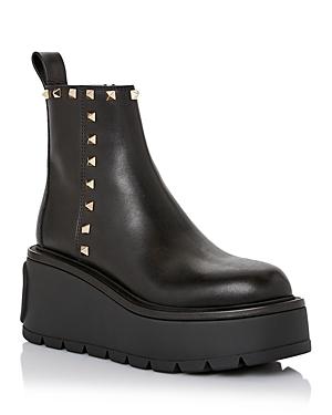Valentino Garavani Women's Uniqueform Studded Platform Booties
