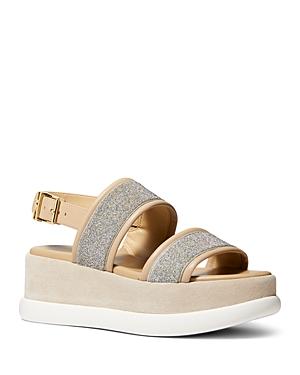 Michael Michael Kors Women's Presley Crystal Double Strap Platform Sandals