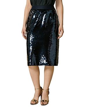 Marina Rinaldi Cedrata Sequined Pencil Skirt