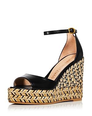 Stuart Weitzman Women's Nudistcurve Platform Wedge Espadrille Sandals