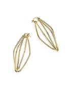 14k Yellow Gold Diamond-shaped Overlap Earrings - 100% Exclusive