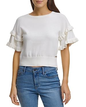 Dkny Ruffle Sleeve Sweater