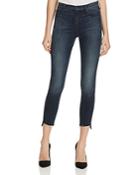 Mother Stunner Step Ankle Fray Jeans In Blue