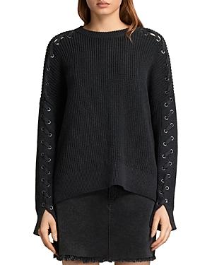 Allsaints Aria Lace-up Sleeve Sweater
