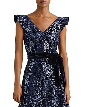 Lauren Ralph Lauren Sequined Velvet Cocktail Dress