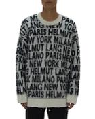 Helmut Lang Text Graphic Crewneck Sweater