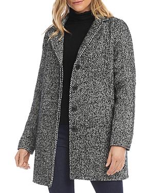 Karen Kane Chevron Tweed Coat