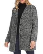 Karen Kane Chevron Tweed Coat