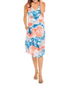 Nic And Zoe Watercolor Blooms Tank Dress