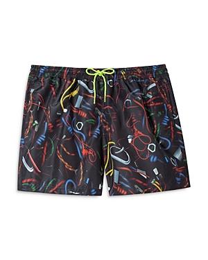 Ps Paul Smith Ropes Print Swim Trunks