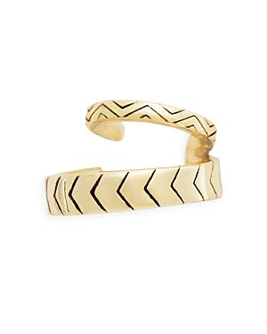 Argento Vivo Chevron Double Row Ear Cuff In 14k Gold Plated Sterling Silver