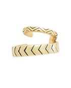 Argento Vivo Chevron Double Row Ear Cuff In 14k Gold Plated Sterling Silver