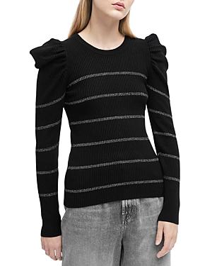 7 For All Mankind Long Sleeved Ribbed Crewneck Sweater