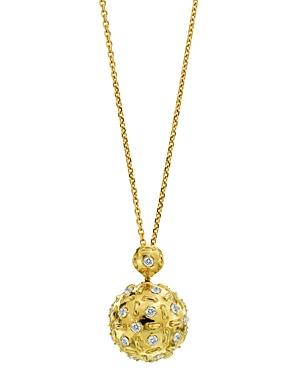 Gumuchian 18k Yellow Gold Stitch Diamond Pendant Necklace, 32