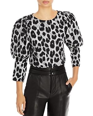 Gracia Animal Print Balloon Sleeve Top (42% Off) - Comparable Value $86.40