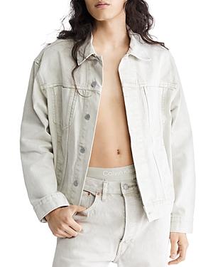 Calvin Klein Standards Nettle Marble Dye Concealed Placket Jacket