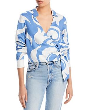Rebecca Taylor Printed Wrap Top