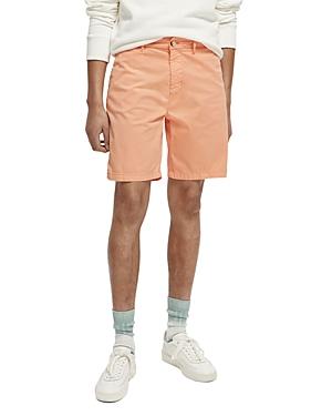 Scotch & Soda Stuart Cotton Blend Garment Dyed Regular Fit Shorts