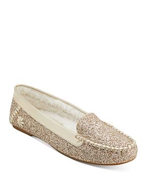 Jack Rogers Women's Millie Glitter Sherpa Lined Moccasin Flats